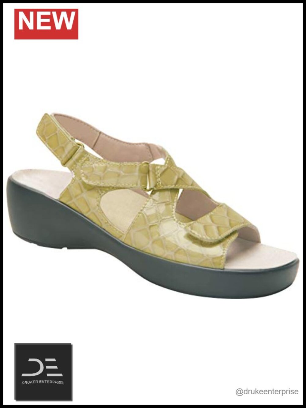 Women's Wedge Sandals Slingback Orthotic Hook Loop Open Toe